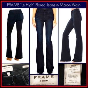 FRAME  "Le High" Flared Jeans in Moxon Wash